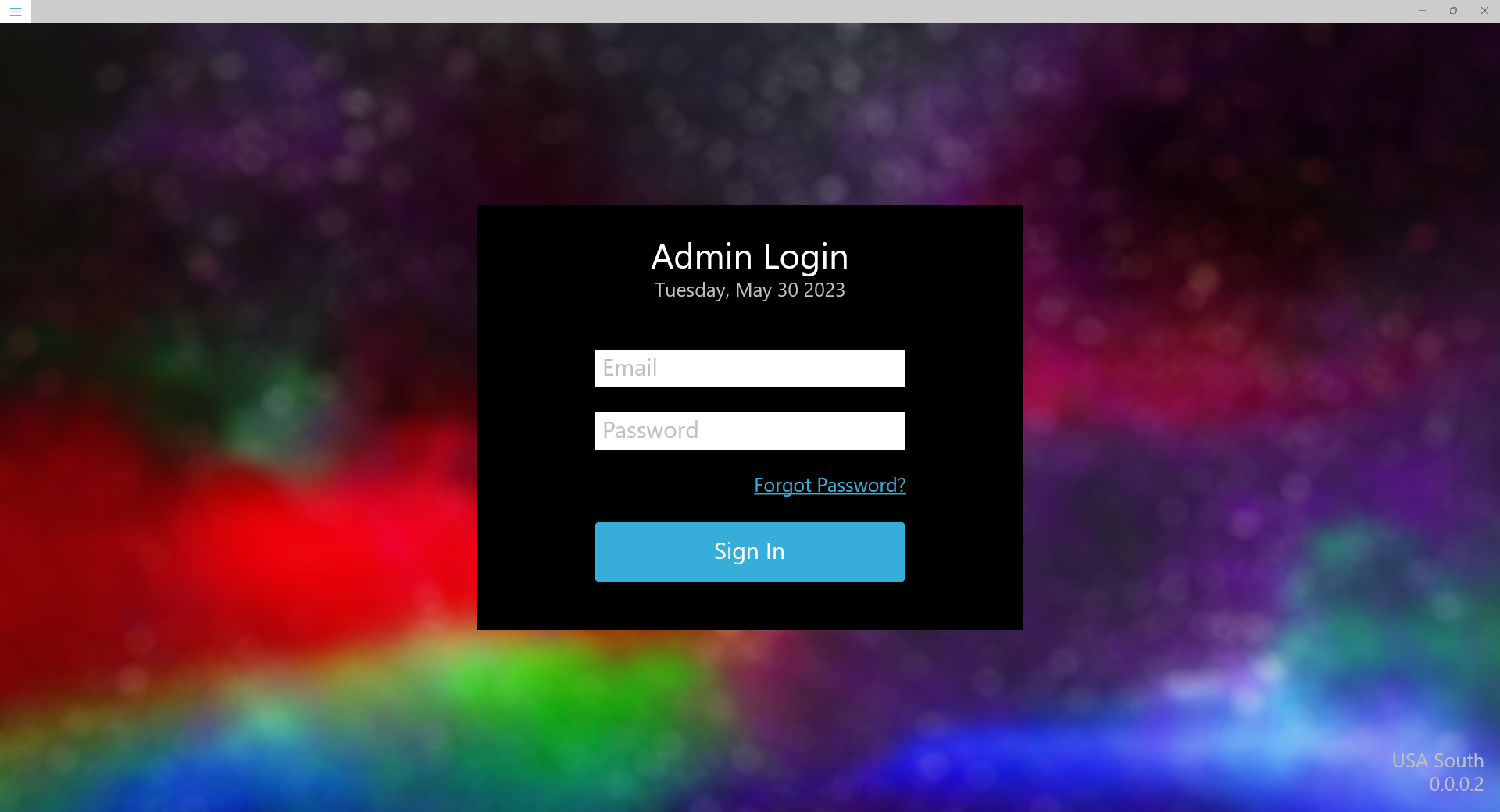 POS Prototype — admin login