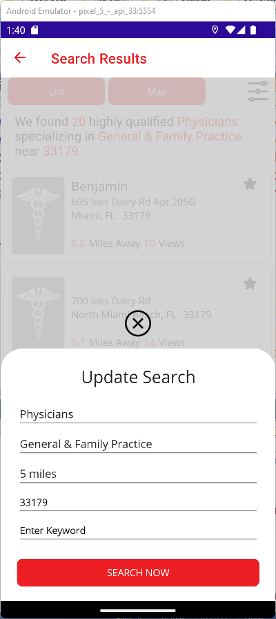 SearchMed update search