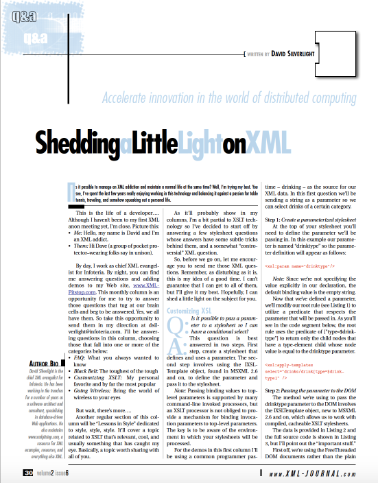 Accelerate Innovation in the World of Distributed Computing — XML Journal, June 2001